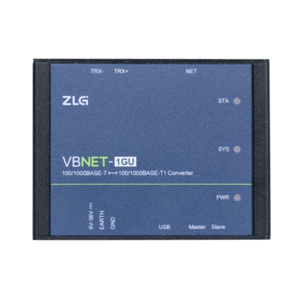 ZLG VBNET-1GX系列 单通道千兆车载以太网转换器